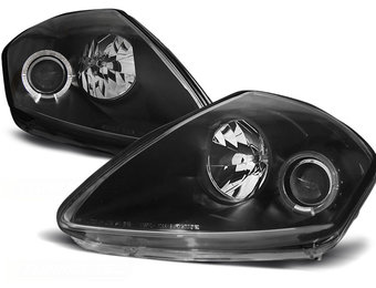 Koplampen dual halo rims geschikt voor Mitsubishi Eclipse D50 00-05 zwart