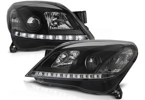 Koplampen met parkeerlicht geschikt voor Opel Astra H 03 04-09 zwart