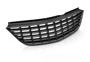 Grill geschikt voor Opel Corsa D 06-10 mat zwart