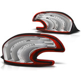 Achterlichten geschikt voor Peugeot 208 4 12-06 15 rood helder LED strip