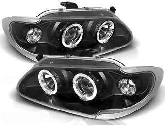 Koplampen geschikt voor Renault Megane/Scenic 96-99 Angel Eyes zwart