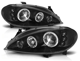 Koplampen geschikt voor Renault Megane 03 99-10 02 Angel Eyes zwart