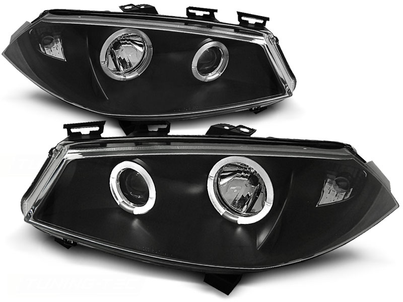 Koplampen geschikt voor Renault Megane II 11 02-12 05 Angel Eyes zwart