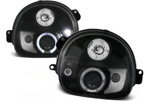 Koplampen geschikt voor Renault Twingo 03 93-09 98 Angel Eyes zwart