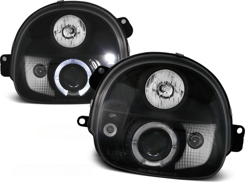 Koplampen geschikt voor Renault Twingo 03 93-09 98 Angel Eyes zwart