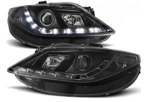 Koplampen met parkeerlicht geschikt voor Seat Ibiza 6J 06 08-12 zwart