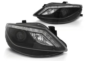 Koplampen met parkeerlicht geschikt voor Seat Ibiza 6J 06 08-12 zwart