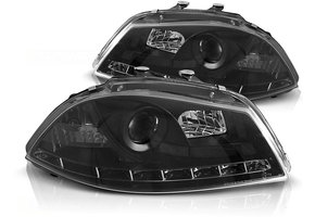Koplampen met parkeerlicht geschikt voor Seat Ibiza 6L 04 02-08 zwart