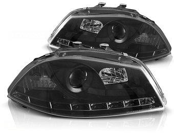Koplampen met parkeerlicht geschikt voor Seat Ibiza 6L 04 02-08 zwart