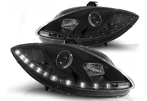 Koplampen met parkeerlicht geschikt voor Seat Leon Altea Toledo 06 05-09 zwart