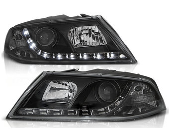 Koplampen met parkeerlicht geschikt voor Skoda Octavia 2 03 04-08 zwart