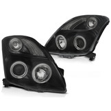 Koplampen geschikt voor Suzuki Swift 05 05-10 CCFL Angel Eyes zwart