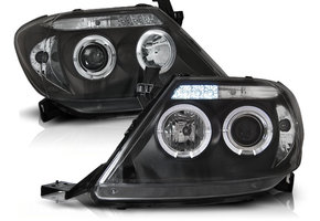 Koplampen geschikt voor Toyota Hilux 05-11 Angel Eyes zwart