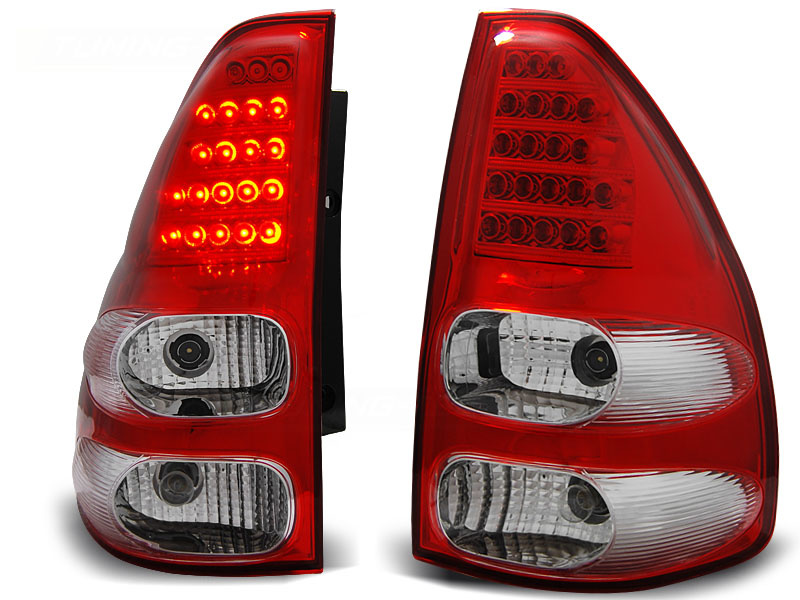 Achterlichten geschikt voor Toyota Land Cruiser 120 03-09 rood helder LED
