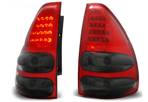 Achterlichten geschikt voor Toyota Land Cruiser 120 03-09 rood smoke LED