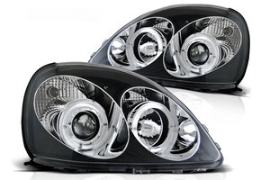 Koplampen geschikt voor Toyota Yaris 04 99-09 03 Angel Eyes zwart