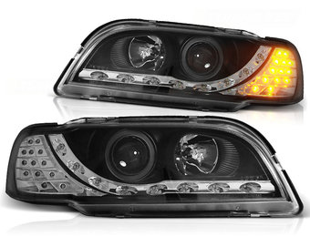 Koplampen met parkeerlicht geschikt voor Volvo S40/V40 02 96-04 00 zwart