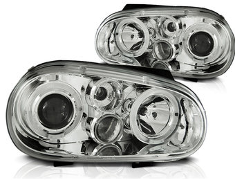 Koplampen geschikt voor VW Golf 4 09 97-09 03 Angel Eyes chroom