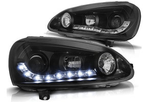 Koplampen met parkeerlicht geschikt voor VW Golf 5 zwart