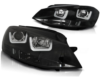 Koplampen dagrijlicht geschikt voor VW Golf 7 11-12-17 U-Type zwart