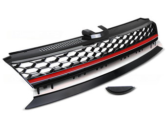 Grill geschikt voor VW Golf 7 13-17 GTI stijl rood