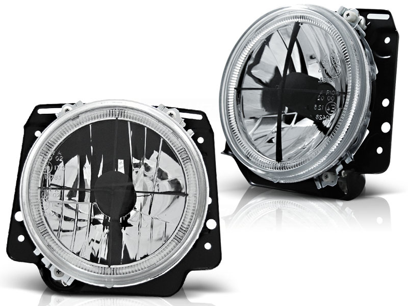 Buitenste koplampen geschikt voor VW Golf II 2 08-83-08-91 Angel Eyes chroom