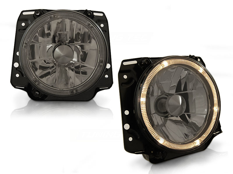Buitenste koplampen geschikt voor VW Golf II 2 08-83-08-91 Angel Eyes smoke