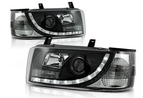 Koplampen met parkeerlicht geschikt voor VW T4 90-03-03 transporter zwart