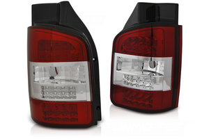 Achterlichten geschikt voor VW T5 04 03-09 rood helder LED transporter
