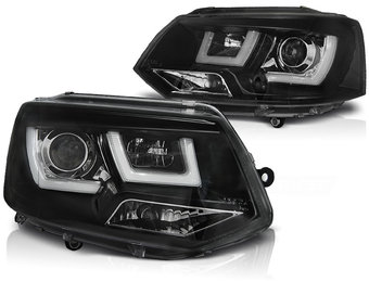 Koplampen dagrijlicht geschikt voor VW T5 2010-2015 U-Type zwart