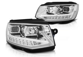 Koplampen dagrijlicht geschikt voor VW T6 15- chroom LED DRL
