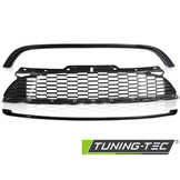 Grill geschikt voor MINI Cooper 10-14 R56/57/55 JCW stijl glanzend zwart