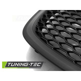 Grill geschikt voor Seat Leon 09-13 honingraat zwart mat