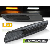 Zijkant knipperlichten geschikt voor BMW E60/E90/E92/E82 LED F10 stijl smoke carbon