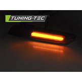 Zijkant knipperlichten geschikt voor BMW E60/E90/E92/E82 LED F10 stijl smoke zilver chroom