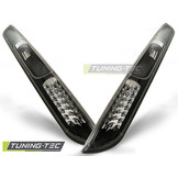 Achterlichten geschikt voor Ford Focus MK2 09 04-08 hatchback zwart LED