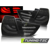 Achterlichten geschikt voor BMW E90 09-11 smoke zwart LED strip