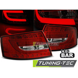 Achterlichten geschikt voor Audi A6 C6 sedan 04 04-08 rood helder LED 7pin