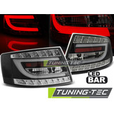 Achterlichten geschikt voor Audi A6 C6 sedan 04 04-08 zwart LED 7pin