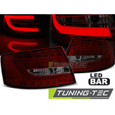 Achterlichten geschikt voor Audi A6 C6 sedan 04 04-08 rood smoke LED 7pin