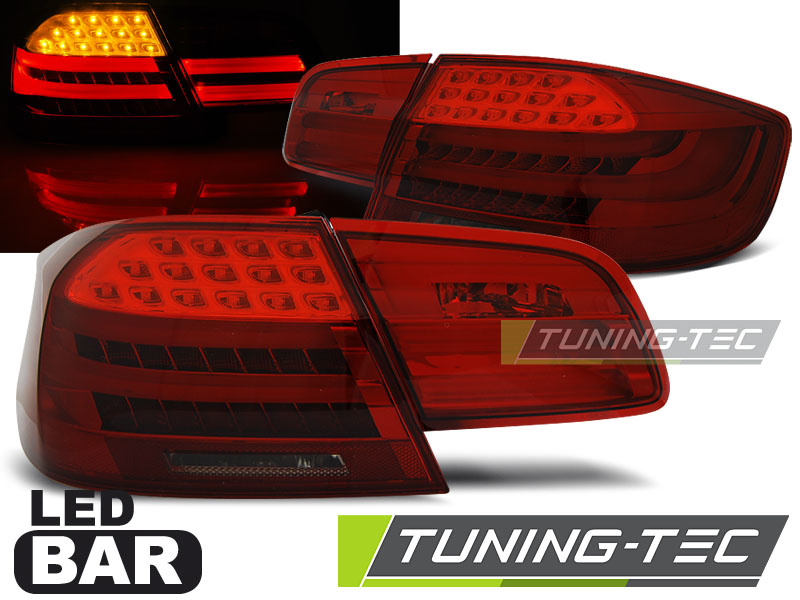 Achterlichten geschikt voor BMW E92 09 06-03 10 rood smoke LED strip