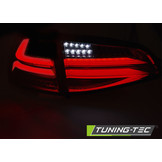 Achterlichten geschikt voor VW Golf 7 13-17 rood helder LED strip