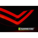 Achterlichten geschikt voor Seat Ibiza 6J 3D 06 08-12 rood smoke LED strip