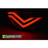 Achterlichten geschikt voor Seat Ibiza 6J 3D 06 08-12 rood smoke LED strip