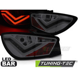 Achterlichten geschikt voor Seat Ibiza 6J 3D 06 08-12 rood smoke LED strip