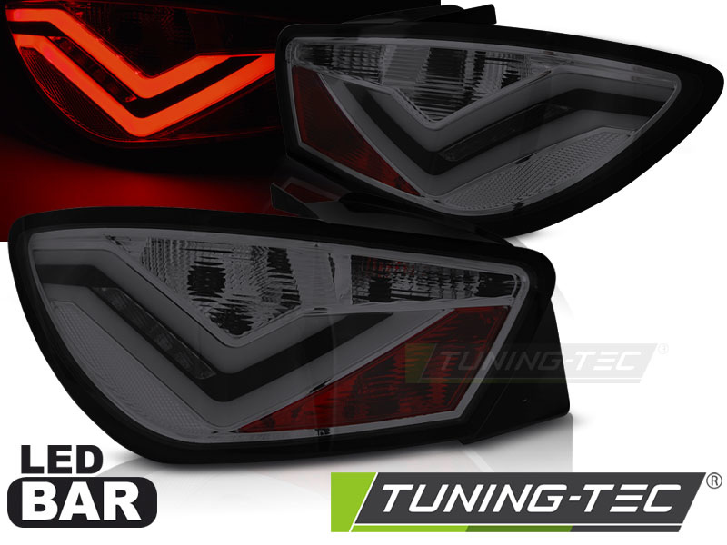 Achterlichten geschikt voor Seat Ibiza 6J 3D 06 08-12 rood smoke LED strip