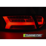 Achterlichten geschikt voor Audi A6 08-11 sedan rood smoke LED strip seq