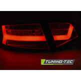 Achterlichten geschikt voor Audi A6 08-11 sedan rood smoke LED strip seq