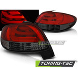 Achterlichten geschikt voor Peugeot 206 10 98- rood smoke LED strip