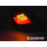 Achterlichten geschikt voor Opel Corsa D 3D 04 06-14 zwart LED strip